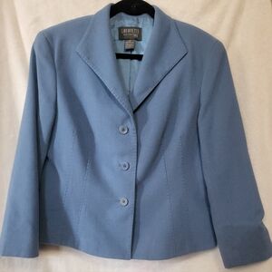 Layfayette 148 Blue Angora/Wool/Cashgora Blend Blazer Size 10 Old Money Preppy